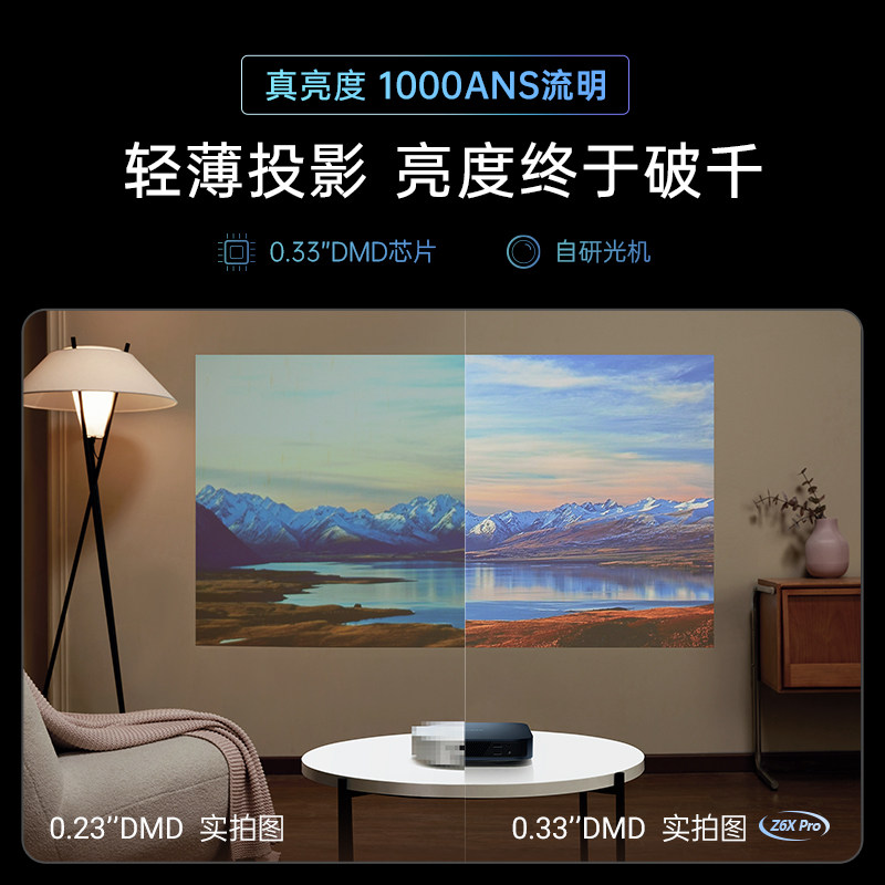 【轻薄旗舰新品】极米z6x pro投影仪 极米科技投影机