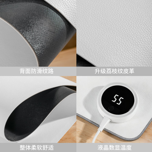 可爱黑猫加热鼠标垫超大桌面极简ins保暖学生宿舍桌垫男女生卡通暖手防水书桌垫办公室冬季发热笔记本键盘垫 - 图2