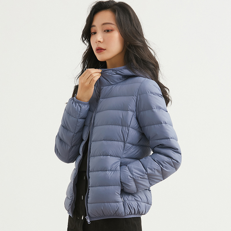 雅鹿 新款长袖羽绒服女短款轻薄修身拉链羽绒服保暖连帽外套女 2020 雅鹿 新款长袖羽绒服女短款轻薄修身拉链羽绒服保暖连帽外套女 2020