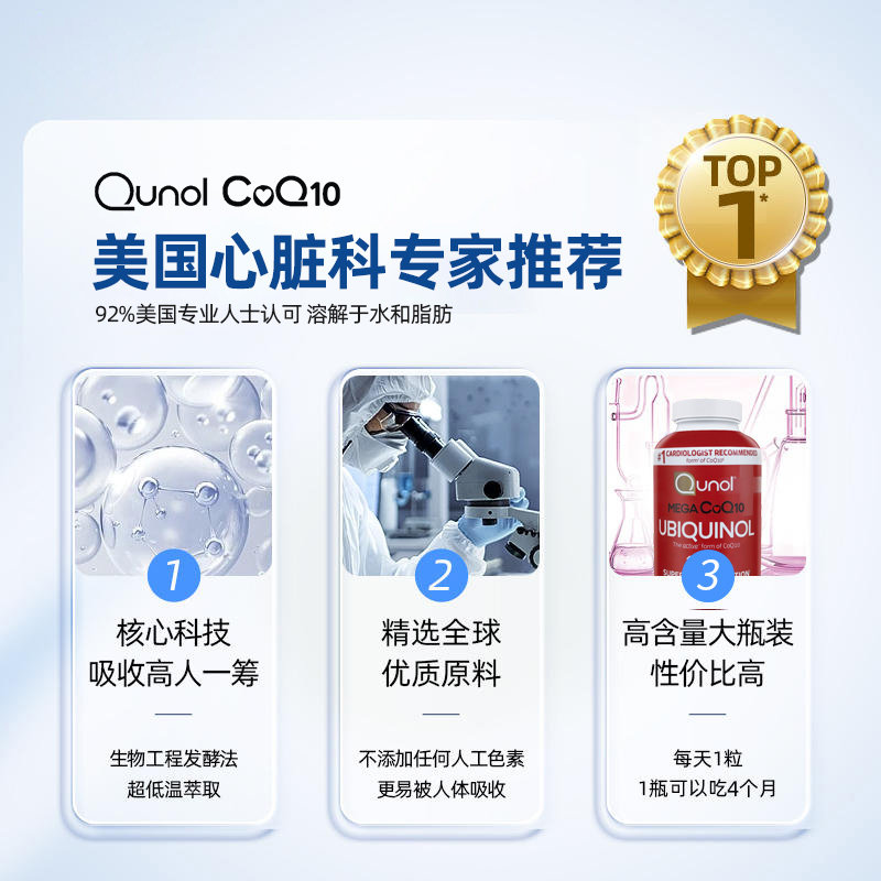 美国Qunol酋诺辅酶Q10泛醇coq10备孕调理保护心脏【部分临期】,淘宝优惠券,粉丝福利购,淘宝优惠卷