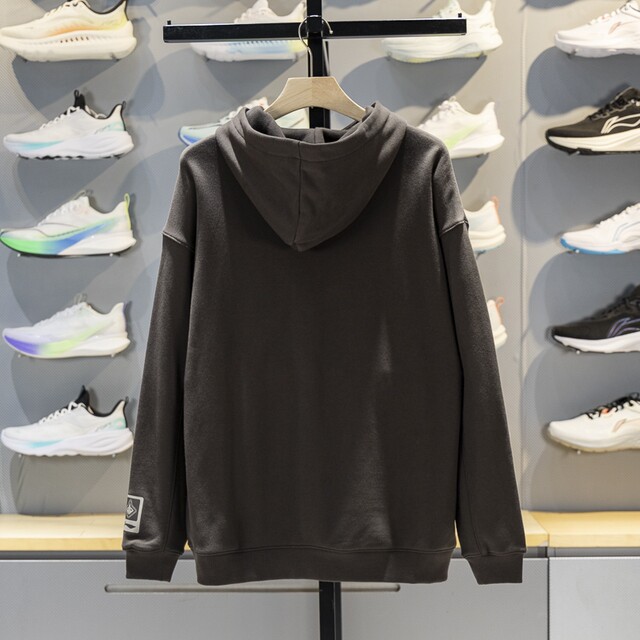 Li Ning men's hooded and warm pullover sweatshirt