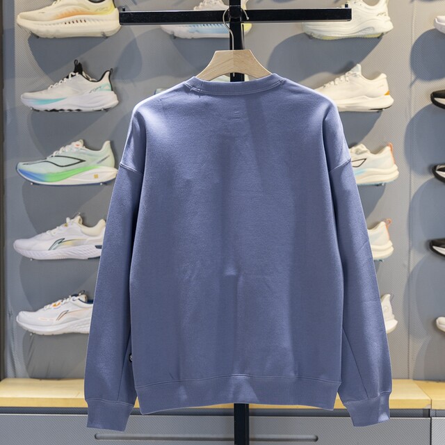 Li Ning men's round neck loose pullover sweatshirt