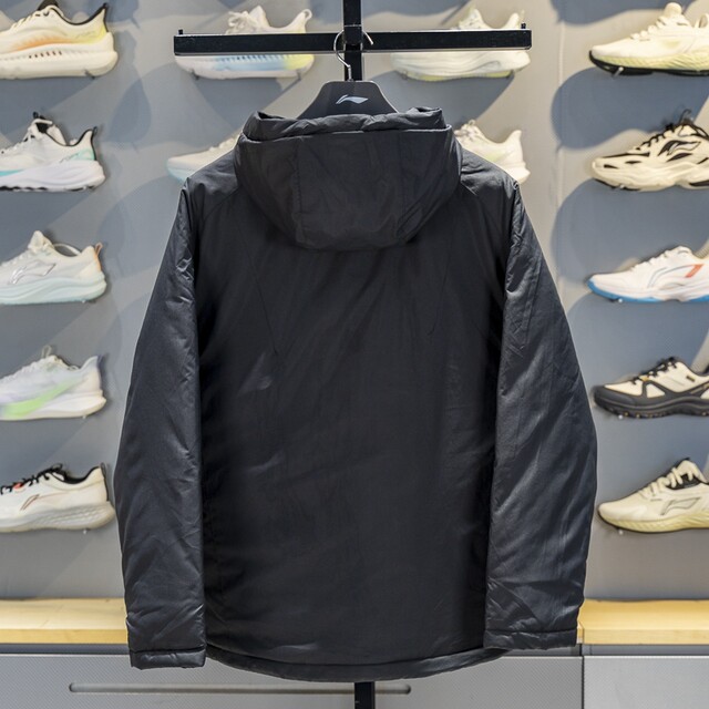 Li Ning Zipper Men's Short Polyester Fiber Cotton Clothes