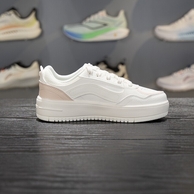 Li Ning lacing women's board shoes low top casual shoes