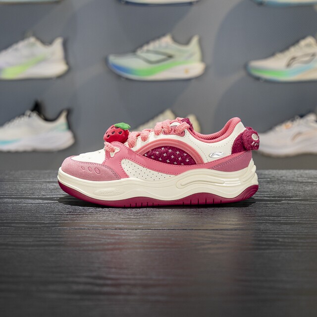 Li Ning lacing women's board shoes low top casual shoes