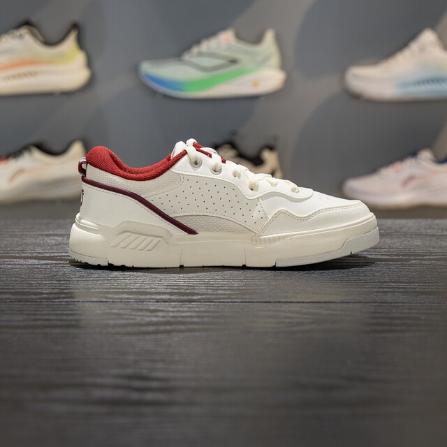 Li Ning lacing women's board shoes low top casual shoes