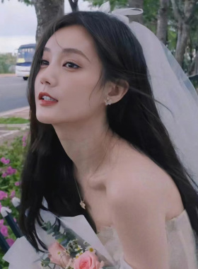 水晶相恋头纱新娘结婚