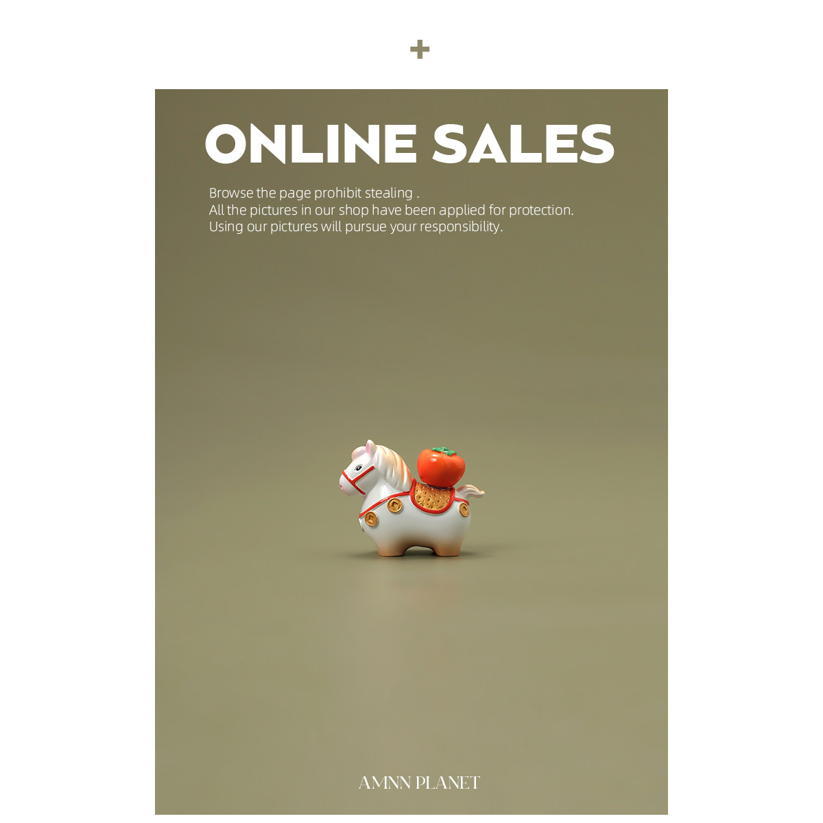 AMNN 柿柿如意有钱办公桌面摆件马年招财小马玄关装饰生日礼物,淘宝优惠券,粉丝福利购,淘宝优惠卷