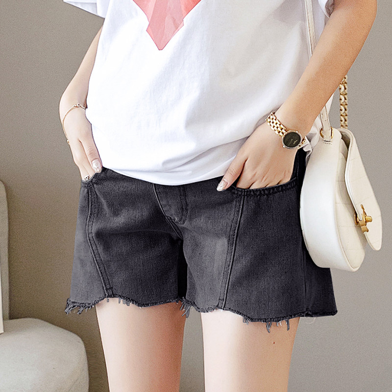 夏季孕妇牛仔短裤宽松外穿打底裤 月朵孕妇直筒裤