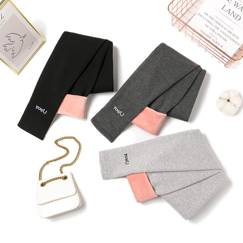 孕妇加绒冬季潮妈高腰显瘦外穿裤子 月朵孕妇打底裤