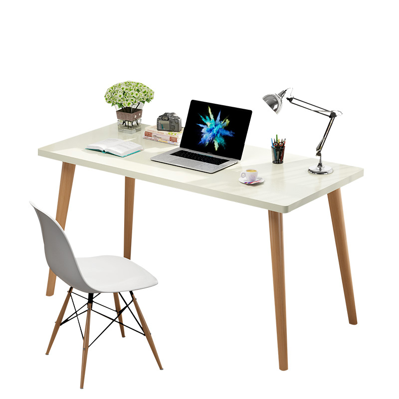 笔记本电脑台式桌书桌简约北欧现代卧室家用小桌子小户型全套桌椅 - 图3