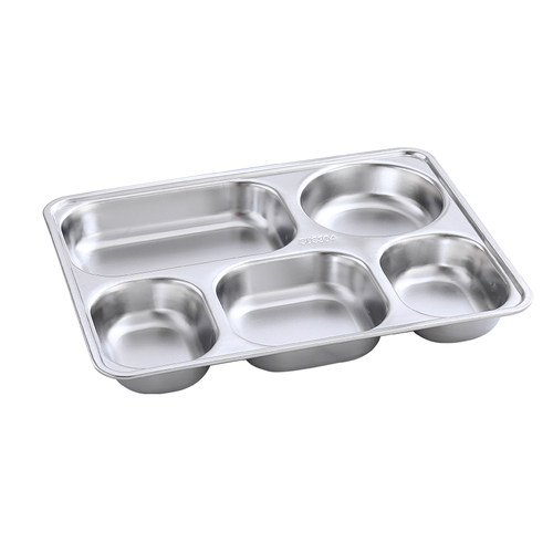 加厚不锈钢餐盘分格食品级饭盒上班族成人饭盘学生食堂儿童分餐盘 - 图3