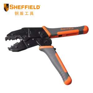 钢盾S035027 同轴端子压接钳压线钳 棘轮式冷压端子导线电缆手动