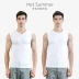 Áo vest thể thao nam cotton trẻ trung thoáng khí bó sát Slim phiên bản Hàn Quốc của mùa hè tay áo đế bệt nhỏ vest nhỏ - Áo vest cotton