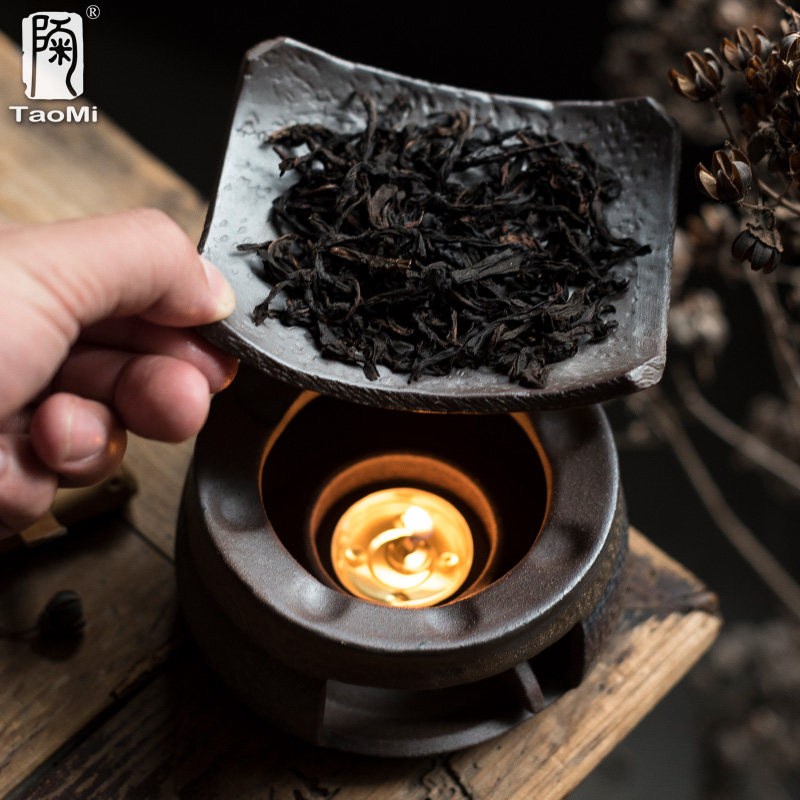 陶迷原矿鎏金烤茶器家用陶瓷烤茶炉醒茶焙茶器茶叶提香器茶道配件_虎窝淘