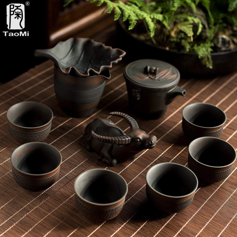 陶迷紫陶茶漏套装家用手工紫砂卧牛茶宠陶瓷茶具茶滤茶叶过滤器,淘宝优惠券,粉丝福利购,淘宝优惠卷