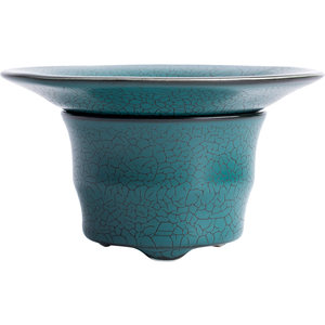 陶迷绿松石釉茶漏创意陶瓷茶叶过滤网泡茶器茶隔器功夫茶道配件