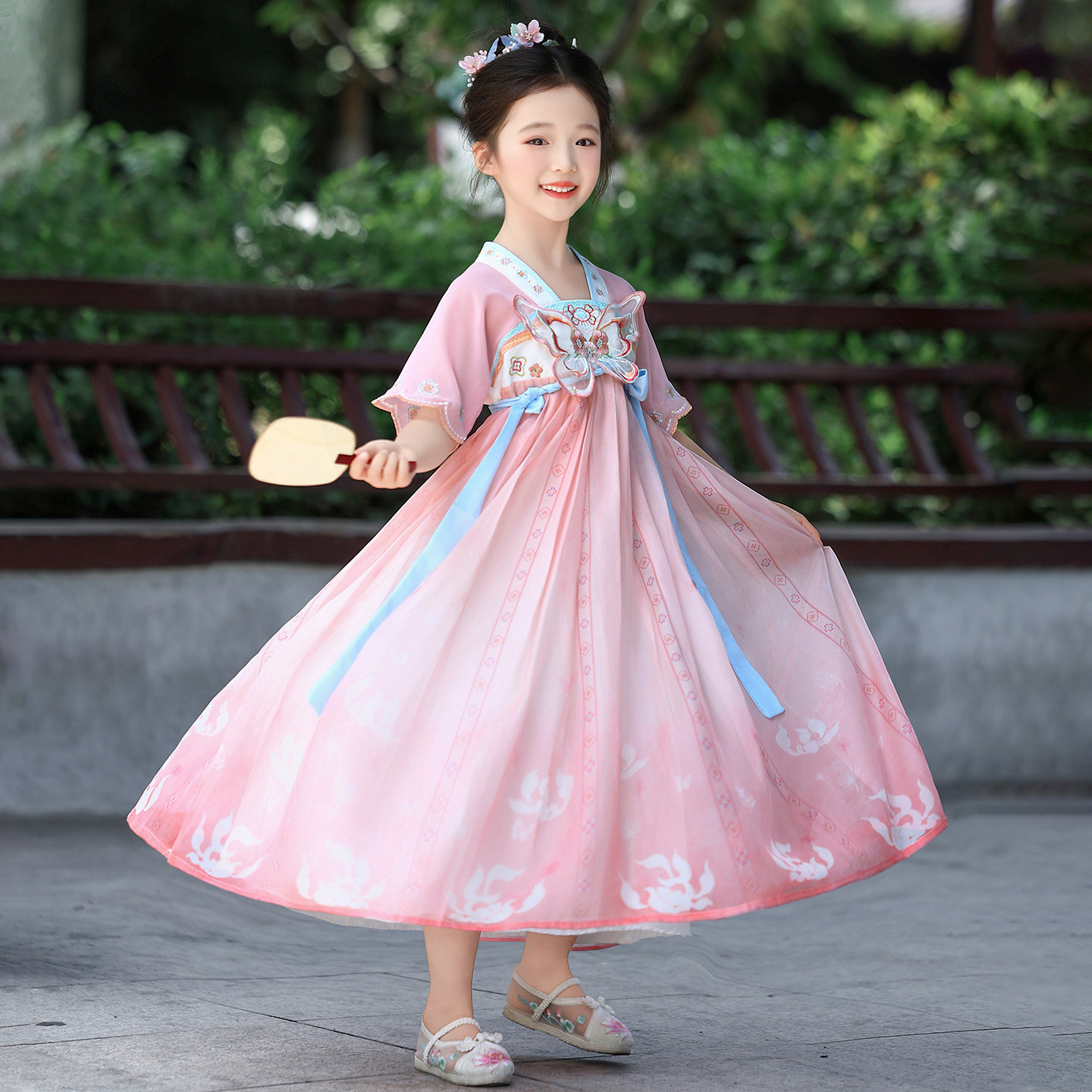 女童汉服夏季2025新款儿童高端仙气飘逸公主连衣裙女宝国风襦裙,淘宝优惠券,粉丝福利购,淘宝优惠卷