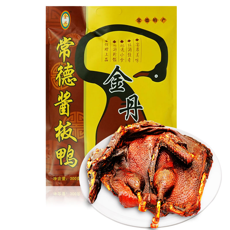 湖南常德特产金丹酱板鸭350g中特辣风干鸭肉零食小吃卤味熟食 - 图3