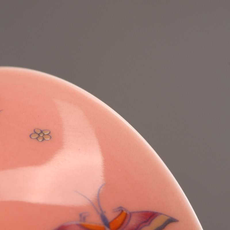 熹言蝴蝶二才盖碗单个女士敬茶碗功夫茶具防烫泡茶器陶瓷茶杯大号