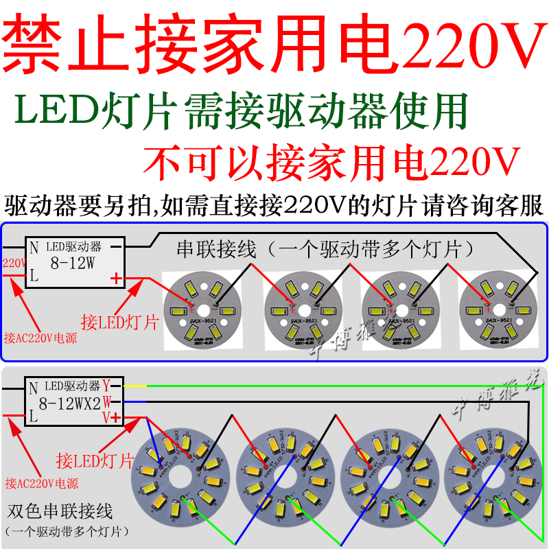 LED筒灯光源圆形超高亮灯板灯芯配件5730W灯珠水晶灯泡吸顶吊灯片 - 图2