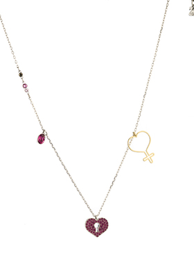 SWARO69施华洛世奇心形锁骨项链