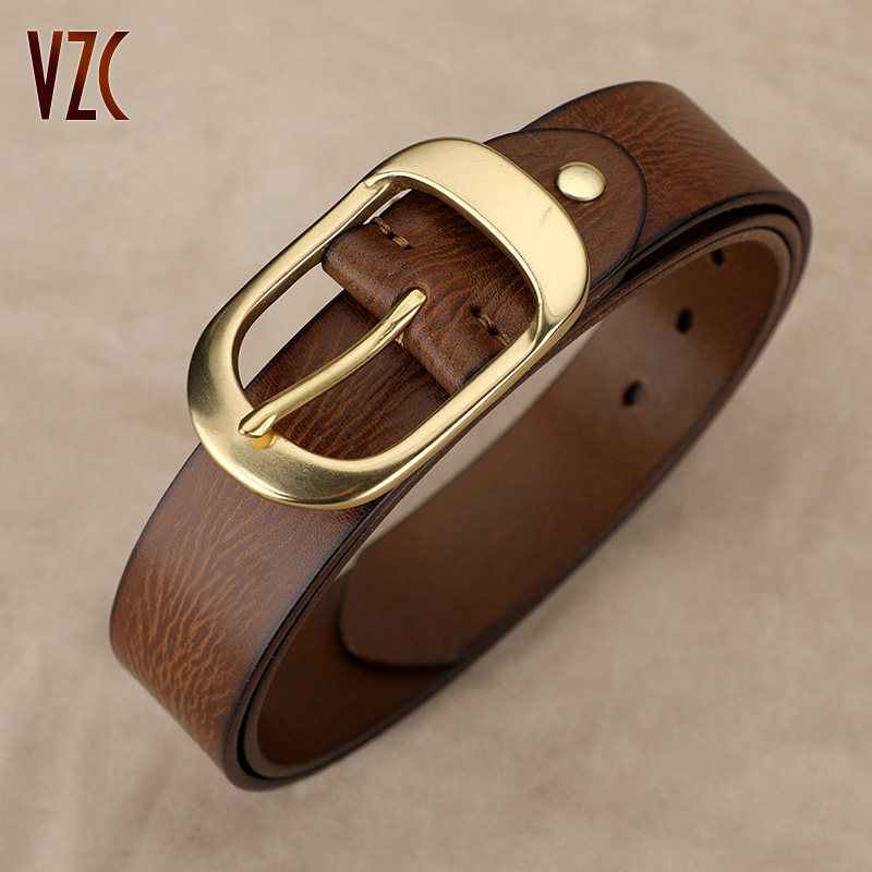 皮带男新款真皮头层纯牛皮铜扣复古腰带简约潮流正品青年牛仔裤带