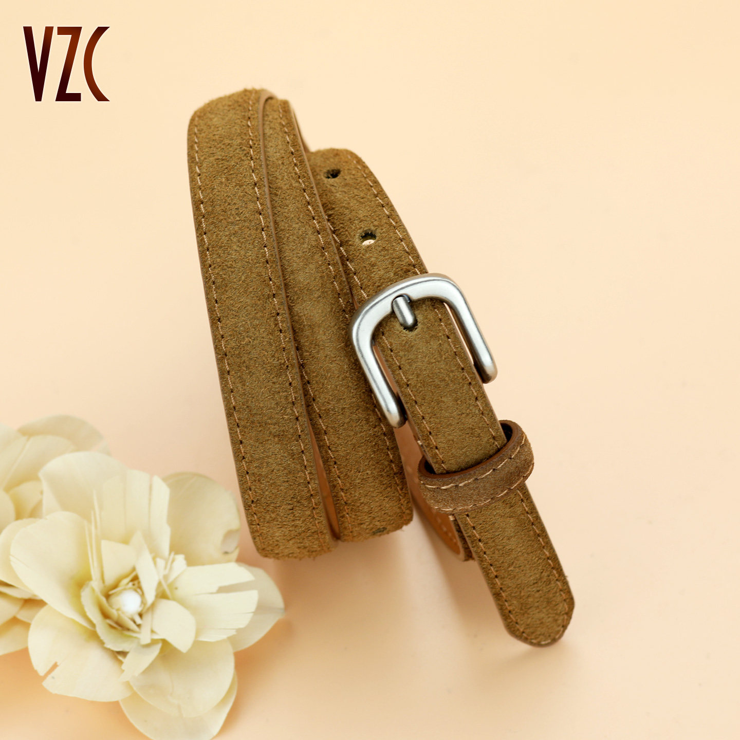 皮带女麂皮绒真皮牛皮复古高级感休闲百搭装饰配裙西装牛仔裤腰带,淘宝优惠券,粉丝福利购,淘宝优惠卷