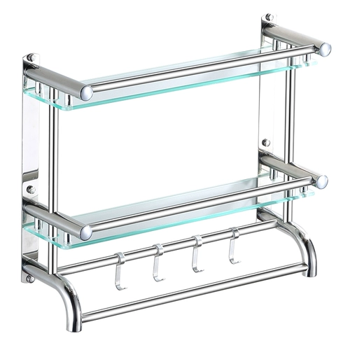 Полка ванной комнаты, ванная комната, стойка для хранения душевой комнаты, на ручную переднюю стеклянную полку.