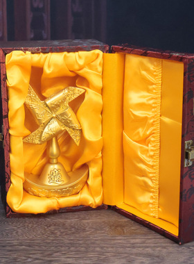 黄铜实心四方铜花纹算盘摆件家居玄关装饰品办公室个性工艺品