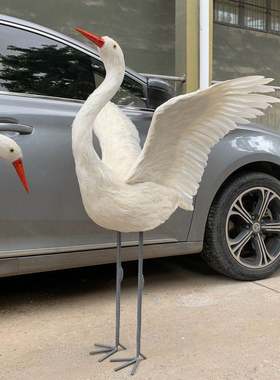 仿真丹顶鹤橱窗摄影道具园林景观