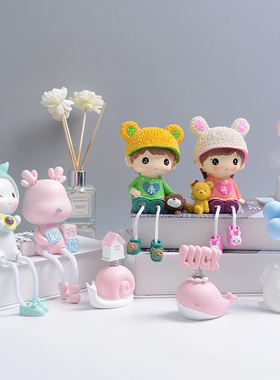 吊脚娃娃情侣可爱风少女车内摆件