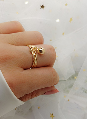 欧美高端真金电镀女戒指女真金