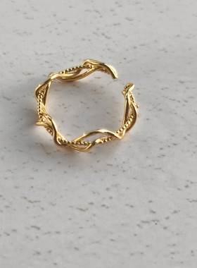 铜材质简约真金电镀奇小众时尚