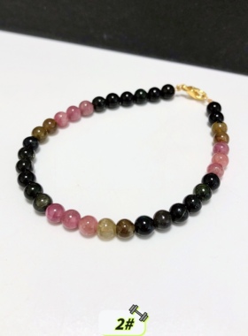 S112# 天然老矿料碧玺手链5mm+  多款可选