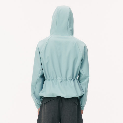 NORYBRAND 机能连帽夹克男女春秋可束腰防泼防风抗皱户外通勤外套 - 图3
