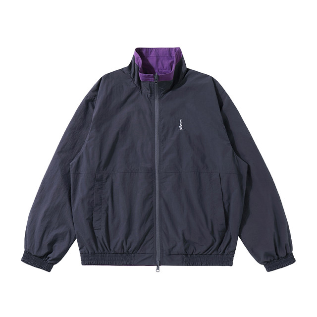 NORYBRAND mountain style outdoor windproof contrasting color double-sided stand-collar sports jacket commuter coat windbreaker