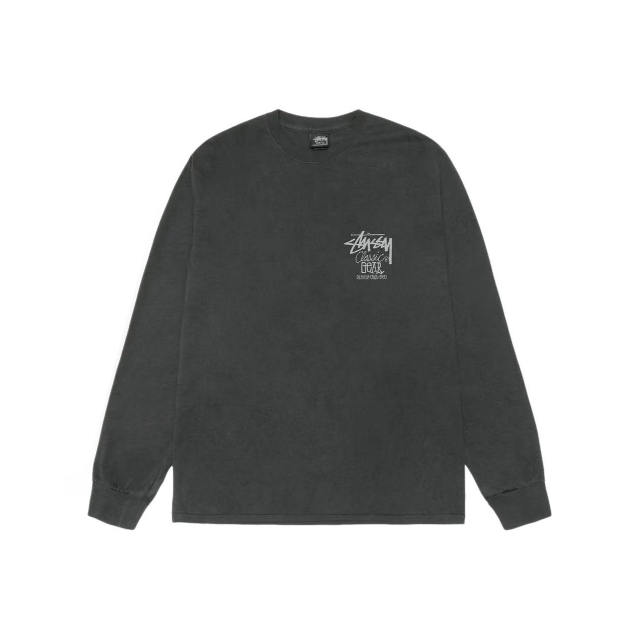 阿伦777 Stussy Classic Gear LS Tee 25FW水洗螺纹长袖T恤男女,淘宝优惠券,粉丝福利购,淘宝优惠卷