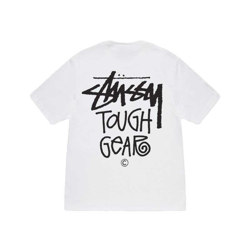 阿伦777 Stussy 24SS Tough Gear丝网印刷涂鸦字母logo短袖T恤男 - 图3