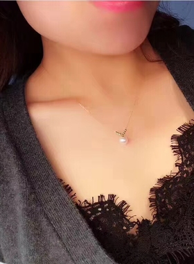 珍珠女18k真金转运珠无暇