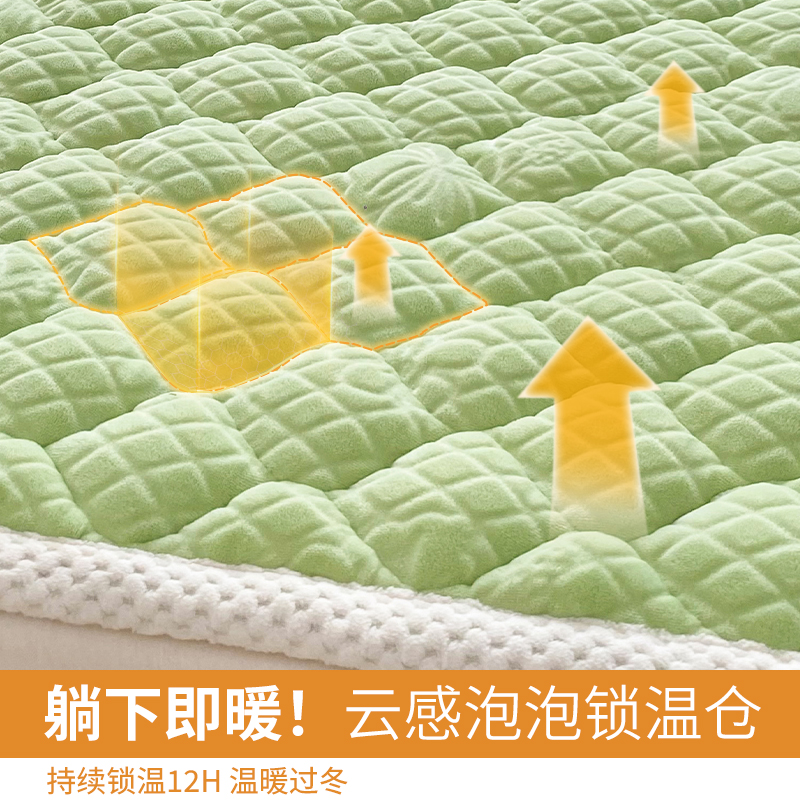 牛奶绒床垫冬季加厚保暖床褥垫加绒被褥铺底家用垫子冬天床毯铺床