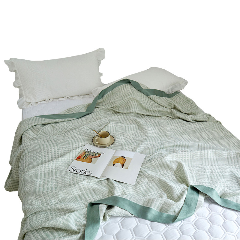 竹纤维纯棉夏季午睡休空调盖毛巾被 佐唯爱休闲毯/毛毯/绒毯