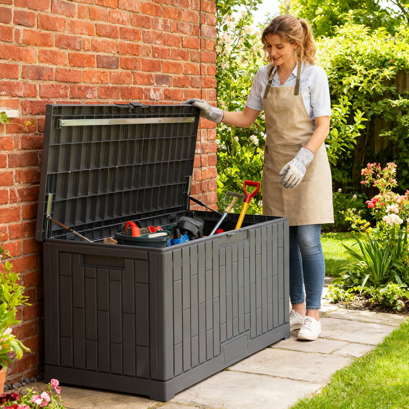 户外花园防水防晒收纳柜园艺整理工具箱大容量置物杂物玩具储物柜,淘宝优惠券,粉丝福利购,淘宝优惠卷
