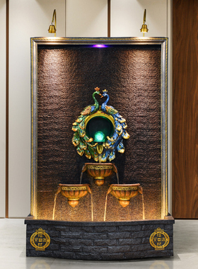 水幕墙屏风隔断大厅会所景观鱼池