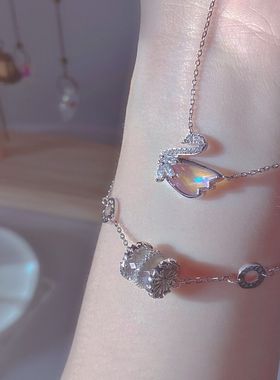 梦幻极光天鹅女小众项链