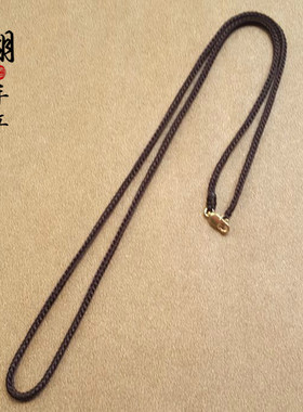 全手工编织八股编蜡琥珀挂绳