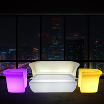 Net Red Hot Pin Led Luminous Tea Table Brief KTV Sofa Stool Bulk Desk Outdoor Chairs Bar Table Hotel Cassette Table