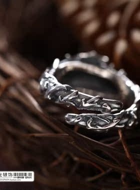 泰国纯银立体戒指