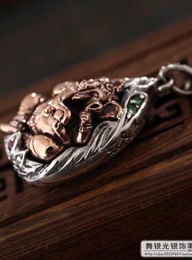 泰国925银多彩吊坠