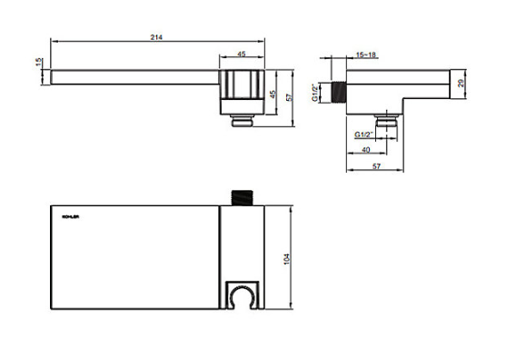 精选科勒K-99861T/99860曼达花洒置物托架可供水连接器浴缸出水嘴,淘宝优惠券,粉丝福利购,淘宝优惠卷